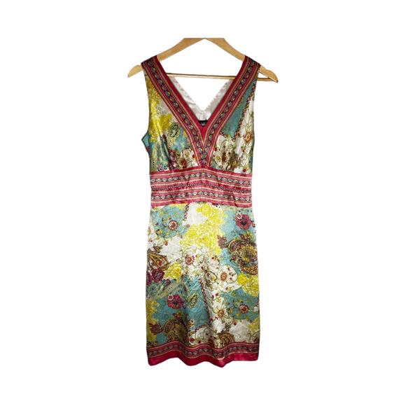 Women's Nicole by Nicole Miller Silk Floral Paisly Boho Chic Dress  Small / 6 - Picture 1 of 8